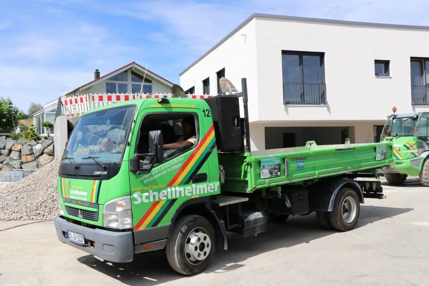 green thumbs up. the fuso canter convinces the landscaping